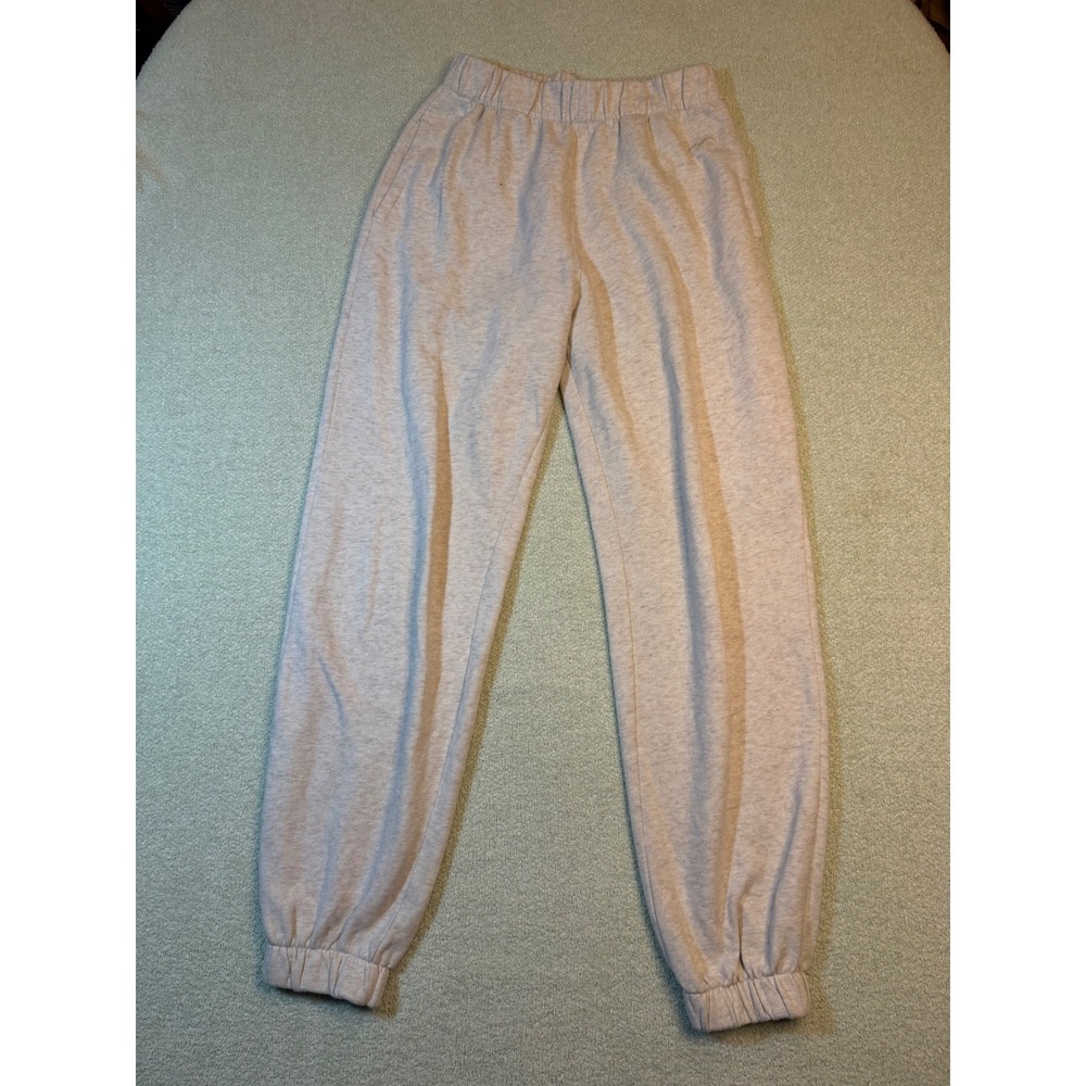 Hollister Adjustable Rise Sweatpants Oatmeal Heather Gray XXS Joggers